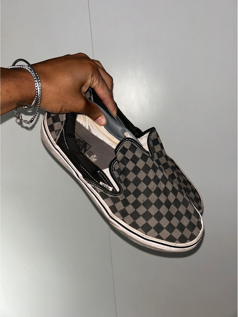 Vans Classic Slip-On Checkerboard Men's Sneakers Size 9